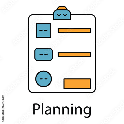 Project Planning Vector Icon For Business Organization