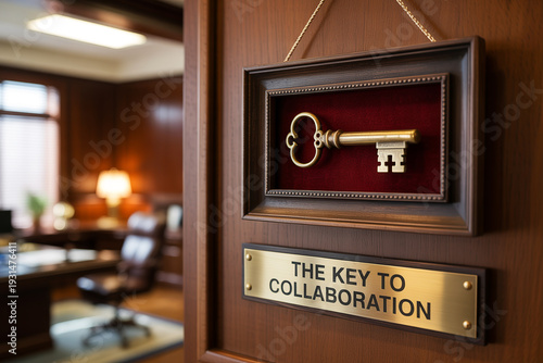 Business metaphor for unlocking potential through team cooperation
