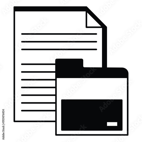 Business Paper Documents and Office Records Vector Icon