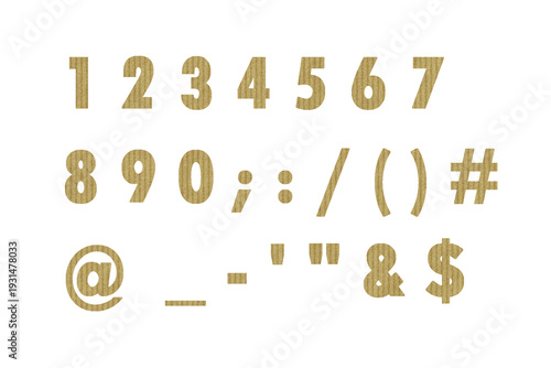 文字 5 数字 ストライプの紙のテクスチャー