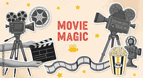 Step into the enchanting world of cinema with 'Movie Magic,' a celebration of filmmaking and storytelling