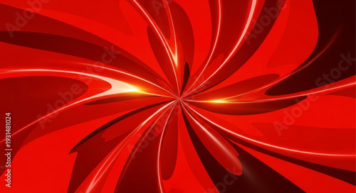 Abstract Red Swirls with Bright Center.