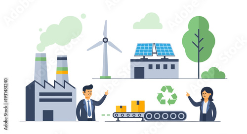 Sustainable Industry Transition: From Pollution to Green Energy, Recycling & Environmental Manufacturing