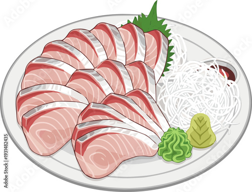 Isolated a realistic Glossy black hair and natural lips, hair care image vector art with white background.