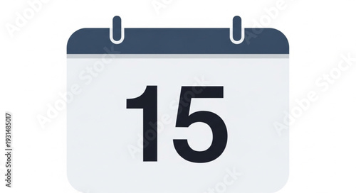 Calendar icon showing the number fifteen.