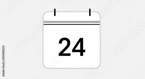 Calendar Page Showing the Number Twenty Four.