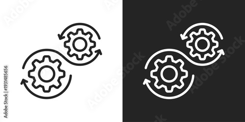 Operation Icon In Black And White Line Style