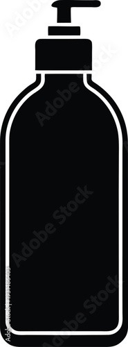 Bottle sterilizer silhouette vector art illustration and minimal black and white design