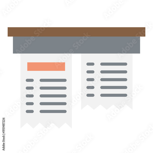 Receipt Printer Icon: Financial Transaction & Business
