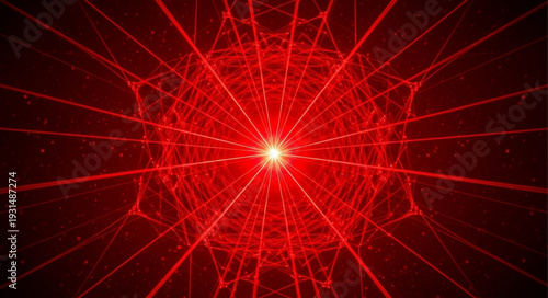 Abstract Red Energy Burst.