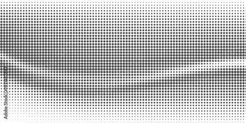 Grunge halftone gradient background. Faded grit noise texture. White and black sand wallpaper. Retro pixelated backdrop. Anime or manga style comic