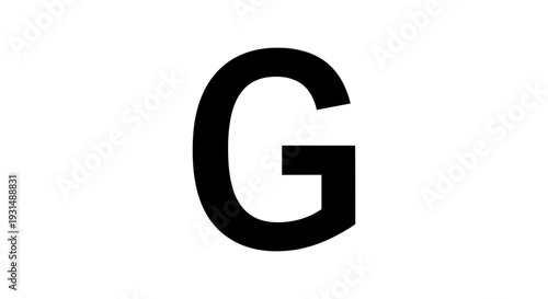 a clean black uppercase letter g on a crisp white background a versatile minimalist graphic for branding and design projects