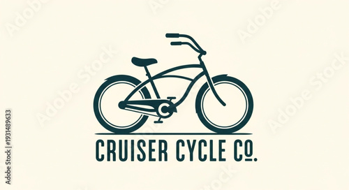Retro Cruiser Bicycle Logo Design.