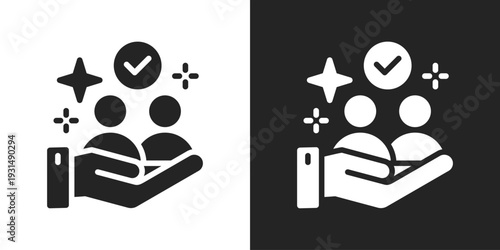 Responsibility Icon In Black And White Glyph Style