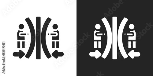 Resilience Icon In Black And White Glyph Style