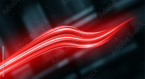 Abstract Red Light Streaks Motion Blur.
