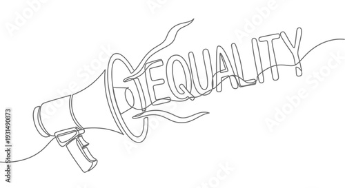 Megaphone With Equality Word