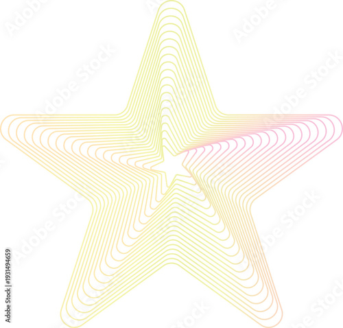abstract wavy lines star, vector or illustrator design	
