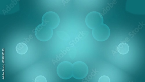 Soft Cyan Teal Symmetric Bokeh Background for Presentation
