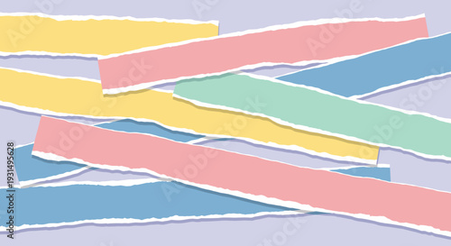Colorful Stripes of Paper or Cardboard.