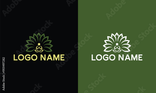 Minimal modern logo design for coaching and mental wellness brand. Clean monogram style suitable for life coaching, yoga studio, mindfulness, therapy, meditation, and holistic health businesses.