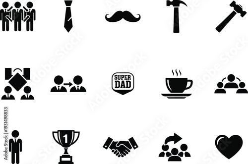 Celebrating father's day icons with love and appreciation for dads everywhere