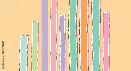 Colorful Stripes with Wavy Edges.