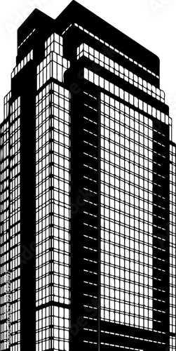 Office Bulding silhouette vector illustration