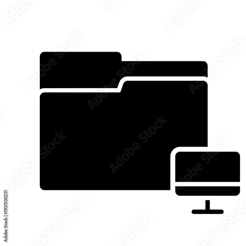 Folder vector icon. Database Illustration sign. File storage symbol. jacket logo. Design for web and app.