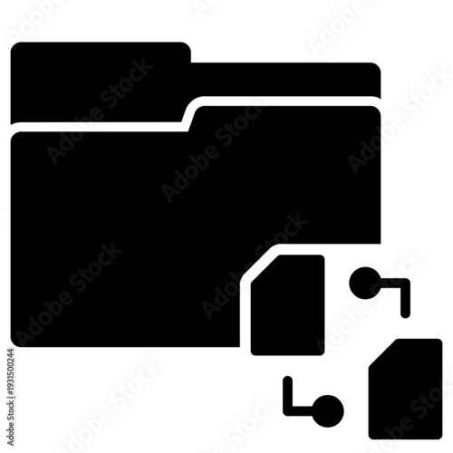 Folder vector icon. Database Illustration sign. File storage symbol. jacket logo. Design for web and app.