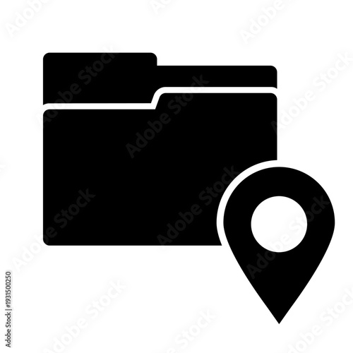 Folder vector icon. Database Illustration sign. File storage symbol. jacket logo. Design for web and app.