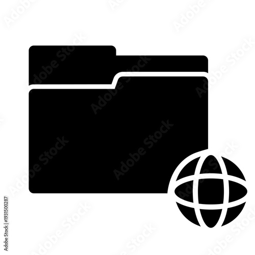 Folder vector icon. Database Illustration sign. File storage symbol. jacket logo. Design for web and app.