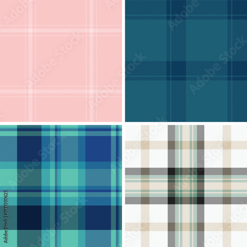 Timeless plaid collection for commercial designers. Classic tartan patterns reduce trend dependence. Vector files stay editable.