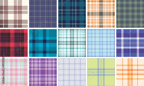 Plaid collection created for gift tags and labels. Perfect for holiday packaging and personalized presents.