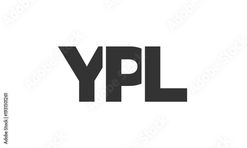 YPL logo design template with strong and modern bold text. Initial based vector logotype featuring simple and minimal typography. Trendy company identity.