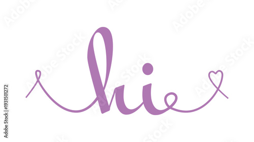 HI initial wedding monogram calligraphy vector illustration. Hand drawn lettering h and i love logo design for valentines day poster, greeting card