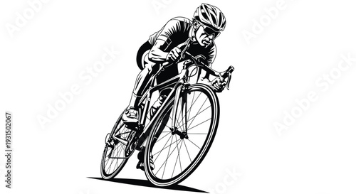 “Dynamic Cycling Line Art”
