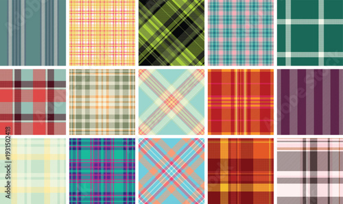 Plaid collection for branding and runway campaigns. The pack unifies patterns across collections, digital presentations, and marketing materials. Vector consistency ensures harmony.