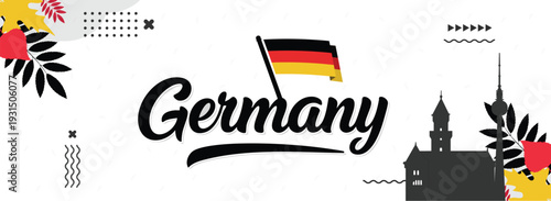 Official Federal Republic of Germany Flag Banner for October 3rd Unity Day