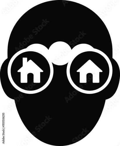 Neighborhood Watch Binoculars Houses Security Surveillance Safety Monitoring Vigilance Community Patrol Protection Residential Alert