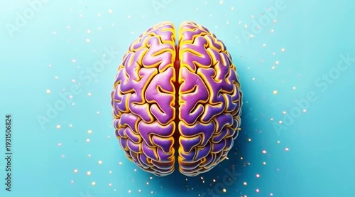 Wallpaper Mural A video showcasing a creative brain with pink and orange hemispheres Torontodigital.ca