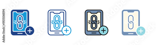 Link Add icon set multiple style collection