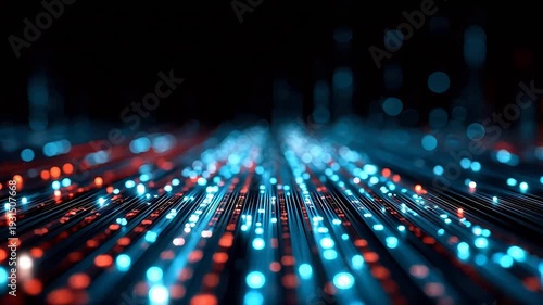 Abstract pattern of glowing lines