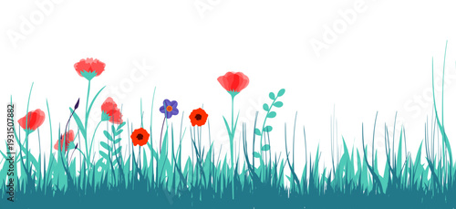 fiori, natura, primavera, campagna, campo di fiori, 