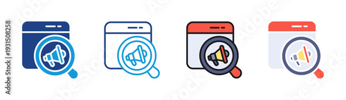 Seo Audit icon set multiple style collection