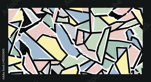 Abstract Geometric Shapes in Pastel Colors.