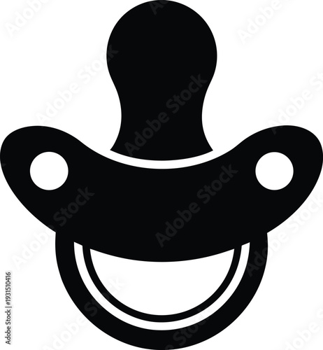 Pacifier silhouette vector art Illustration