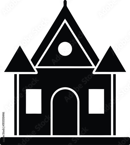 Playhouse silhouette vector art Illustration