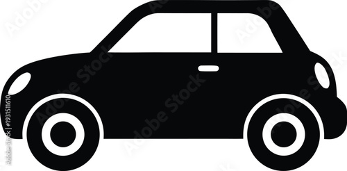 Ride On Car silhouette vector art Illustration