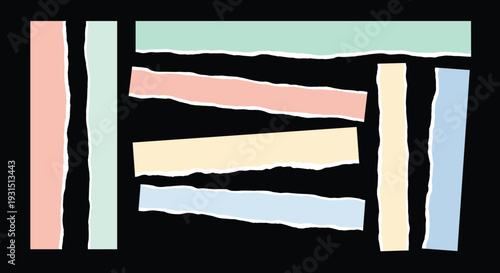 Abstract Art Stripes Colored Shapes Design.